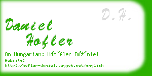 daniel hofler business card